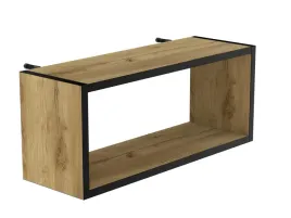 polka-scienna-dab-czarne-wykonczenie-do-salonu-pokoju-60x25-cm