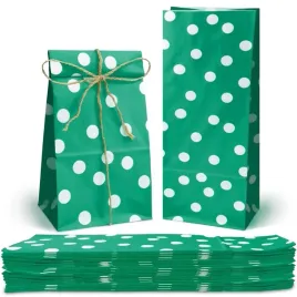 x25-torby-klockowe-zielone-w-kropki-10x6x26cm-eko-papierowe-prezentowe-eko