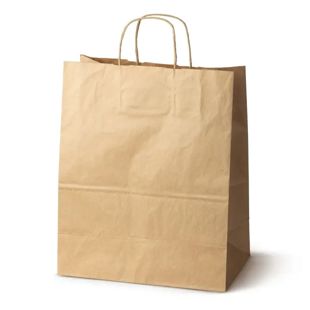 Torba Papierowa 330x160x380 mm BRĄZOWA z uchem skręcanym 100 szt.