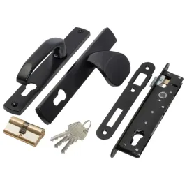 komplet-do-furtki-zamek-pochwyt-klamka-wkladka-czarny-zestaw-premium