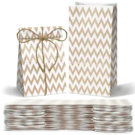 torba-papierowa-80x65x190mm-biala-w-brazowe-zygzaki-zestaw-25-sztuk