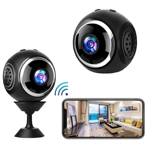 MINI KAMERA SZPIEGOWSKA NOKTOWIZYJNA NA MAGNES UCHWYT FULL HD 1080P WIFI