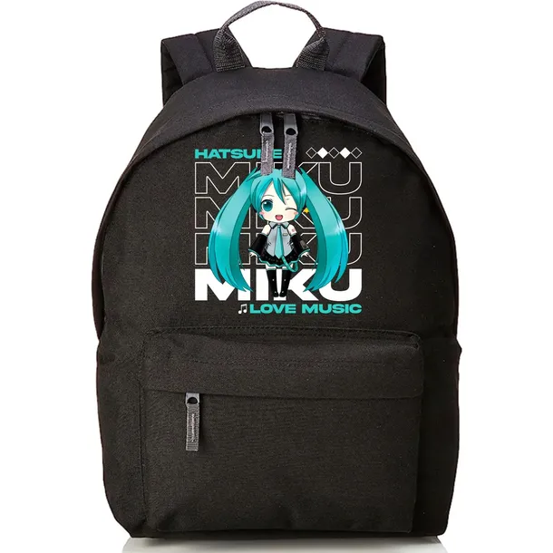 PLECAK DO SZKOŁY Czarny Młodzieżowy Wyprawka Szkolna Anime HATSUNE MIKU Wz