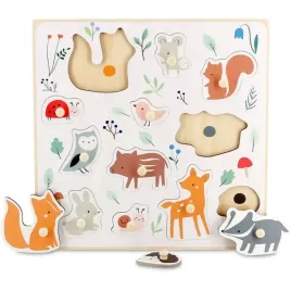 vilac-drewniana-ukladanka-puzzle-z-uchwytami-zwierzeta-lesne