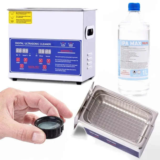 MYJKA ULTRADZWIĘKOWA WANNA 220W 3,2L PS-20A + ALKOHOL IZOPROPYLOWY 99,9% 1L