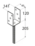 ps140u-podstawa-slupa-do-wmurowania-kotwa-140mm-stan-nowy