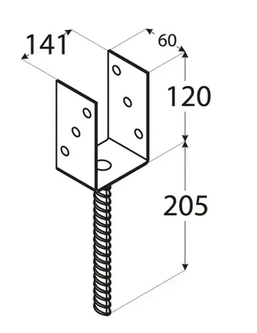 ps140u-podstawa-slupa-do-wmurowania-kotwa-140mm-stan-nowy