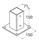 podstawa-slupa-przykrecana-do-betonu-psp70-71x150x2-kwadratowa-domax-rodzaj-stalowe