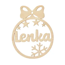 drewniana-bombka-choinkowa-z-imieniem-gwiazdki-sniezynka-surowa-dekoracja