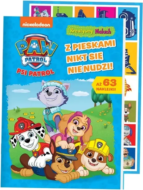 Psi Patrol. Kreatywny Maluch Zagadki Naklejki Z pieskami nikt się nie nudzi