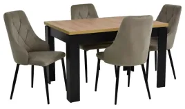 stol-z-krzeslami-4x-krzeslo-ik-09-szare-welurowe-stol-c-4-80x120-160-cm
