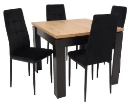 stol-z-krzeslami-stol-c-7-90x90-120-cm-4x-krzeslo-ik-07-czarne-welurowe
