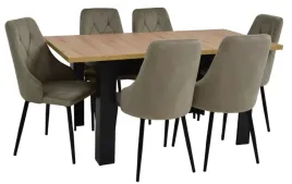 stol-z-krzeslami-6x-krzeslo-ik-09-szare-welurowe-stol-c-4-80x120-160-cm