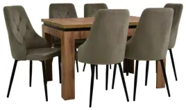 stol-z-krzeslami-c-6-wotan-80x120-160-6-krzesel-ik-09-szare-welurowe