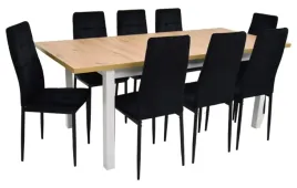 stol-z-krzeslami-stol-90x160-200-md-2-artisan-bialy-8x-ik-07-czarne-welur