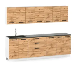 meble-kuchenne-zestaw-260-cm-dab-wotan-nowoczesne-modulowe-pojemne-szafki