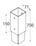 podstawa-slupa-wbijana-do-ziemi-kotwa-70x70x750-pergola-wspornik-dlugosc-calkowita-750-mm