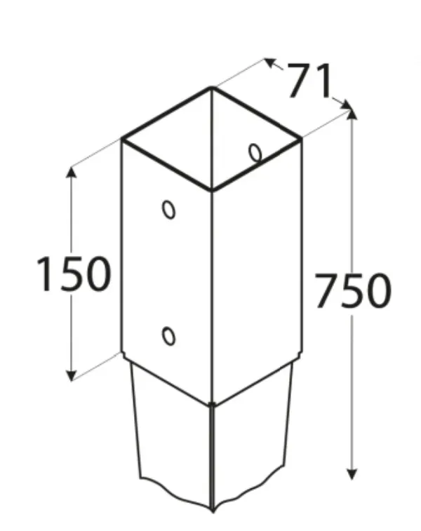 podstawa-slupa-wbijana-do-ziemi-kotwa-70x70x750-pergola-wspornik-stan-nowy