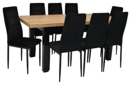 stol-z-krzeslami-s-7-80x140-180-cm-dab-pradawny-8x-krzeslo-ik-07-czarne