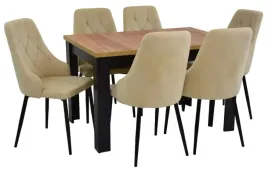 stol-z-krzeslami-6x-krzeslo-ik-09-bezowe-welurowe-stol-c-2-80x120-160-cm