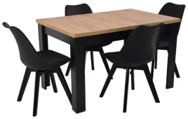stol-z-krzeslami-80x120-160-stol-c-2-blat-dab-craft-4-krzesla-sl-2-czarne