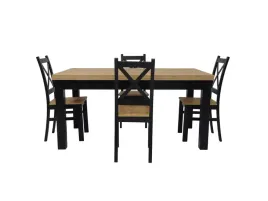 loftowy-komplet-kuchnia-salon-jadalnia-stol-80x140-180cm-4-krzesla-czarny