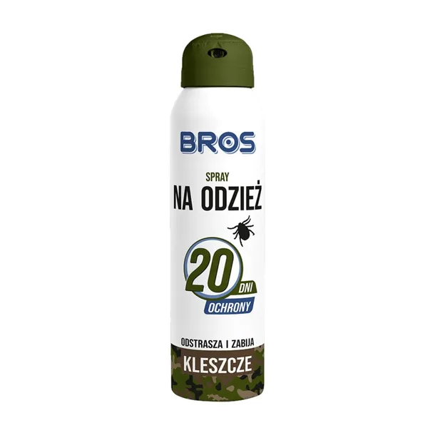 BROS SPRAY NA KLESZCZE NA ODZIEŻ OBUWIE ODSTRASZACZ ZABIJA PASOŻYTY 90ML