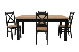 loftowy-komplet-kuchnia-salon-jadalnia-stol-90x170-250cm-4-krzesla-czarny