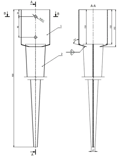 podstawa-slupa-kotwa-wbijana-120x120x900-rodzaj-stalowe-stan-nowy