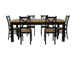 loftowy-komplet-kuchnia-salon-jadalnia-stol-100x200-300cm-6-krzesel-czarny