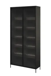 witryna-z-oswietleniem-92-cm-x-196-cm-x-34-cm-stojaca-czarna-trend-szklana