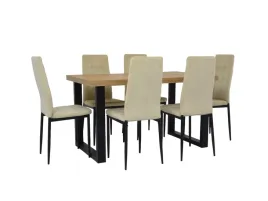 loftowy-zestaw-mebli-stol-90x160-260-cm-metal-x-6-krzesel-ik-07-bezowy