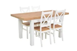 loftowy-komplet-kuchnia-salon-jadalnia-stol-80x120-160cm-4-krzesla-bialy
