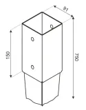 podstawa-slupa-kotwa-wbijana-90x90x750mm-wspornik-stan-nowy