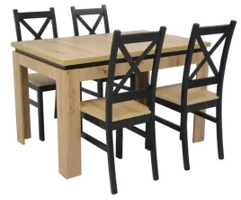 stol-prostokatny-rozkladany-80x120-160-4-krzesla-drewniane-krzyzak