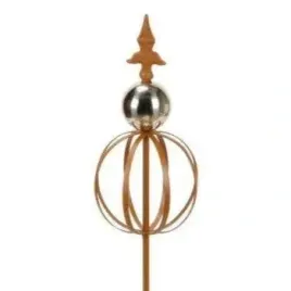 dekoracja-ogrodowa-na-piku-kula-azurowa-rdza