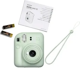 aparat-fujifilm-instax-mini-12-zielony-wklad-biala-ramka