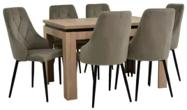 stol-z-krzeslami-rozkladany-80x120-160-6-krzesel-ik-09-szare-welurowe