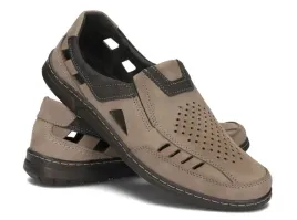 sandaly-meskie-buty-mokasyny-oddychajace-skorzane-casual-92-szare-41