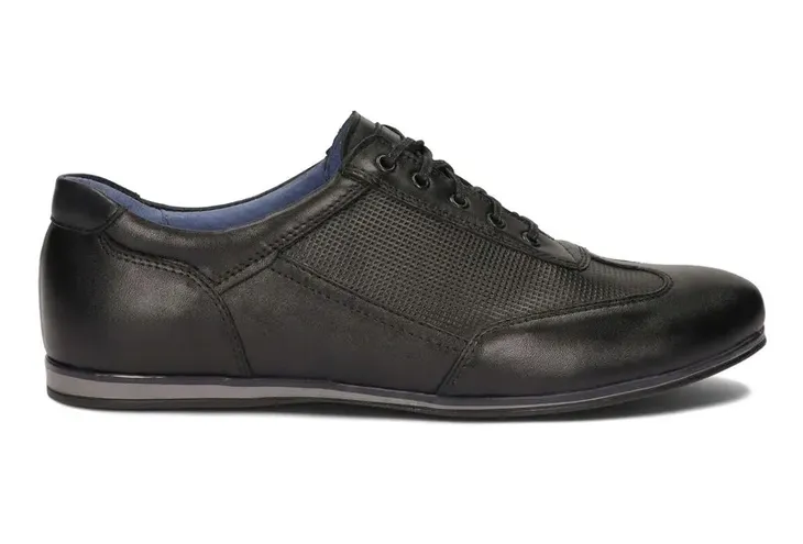 OBUWIE MĘSKIE BUTY CASUAL SKÓRA 092D CZARNY 40
