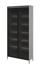 witryna-z-oswietleniem-92-cm-x-196-cm-x-34-cm-stojaca-szara-trend-szklana