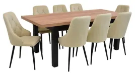 stol-z-krzeslami-8x-krzeslo-ik-09-bezowe-welurowe-stol-s-7-90x170-250-cm