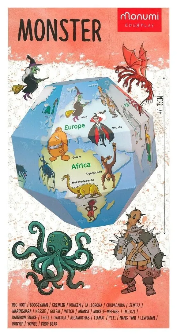 globus-3d-do-skladania-potwory