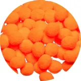 pompony-pomaranczowe-10mm-100szt-stan-nowy