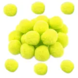pompony-puszyste-zolte-24szt-srednica-4-cm