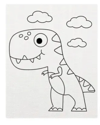 plotno-do-malowania-dinozaur-20x25-wysokosc-produktu-25-cm