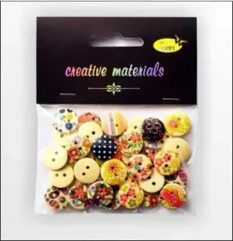 guziki-drewniane-kremowe-nadruk-kwiaty-15mm-15g