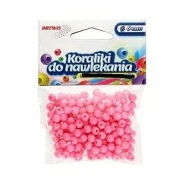 koraliki-do-nawlekania-rozowe-sznurek-6mm-16g