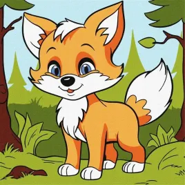 malowanie-po-numerach-puszysty-lis-kids-25x25cm