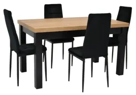 stol-z-krzeslami-s-7-80x140-180cm-dab-pradawny-4x-ik-07-czarne-welurowe